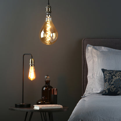 Dar Kiefer Table Lamp Black & Antique Brass
