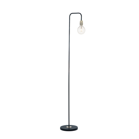 Dar Kiefer Floor Lamp Black & Antique Brass