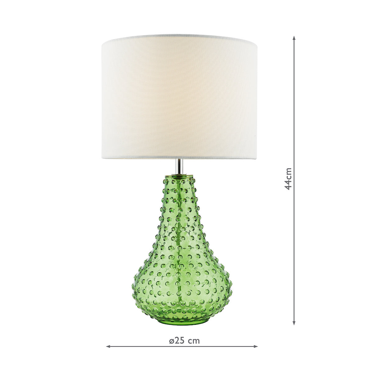 Dar Kristina Table Lamp Green Glass With Shade