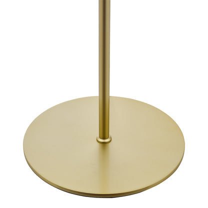 Dar Lycia 3 Light Floor Lamp Satin Gold and Gold Ombre Glass