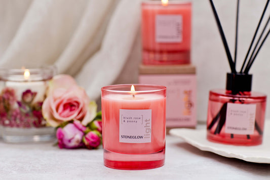Stoneglow Blush Rose & Peony Soy Wax Scented Candle