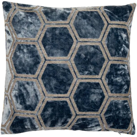 Malini Large Ivor Blue Cushion