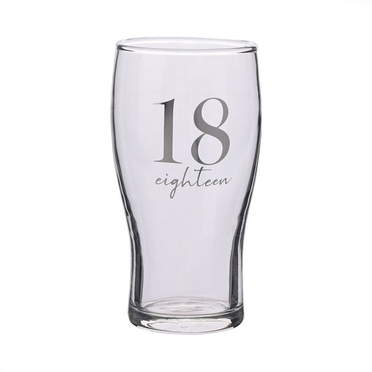 Widdop & Co. Milestones 18th Beer Glass