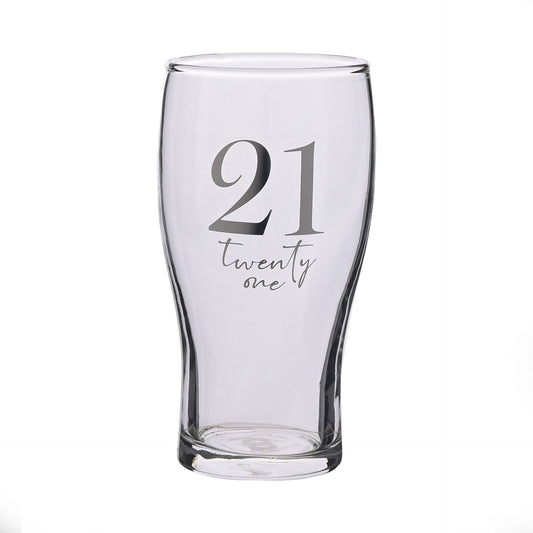 Widdop & Co. Milestones 21st Beer Glass
