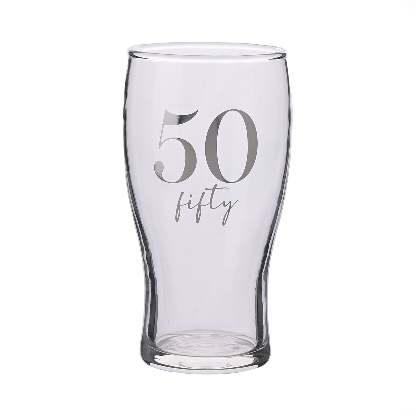 Widdop & Co. Milestones 50th Beer Glass