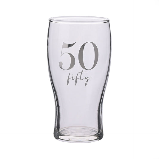 Widdop & Co. Milestones 50th Beer Glass