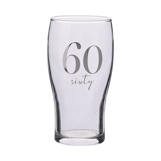 Widdop & Co. Milestones 60th Beer Glass