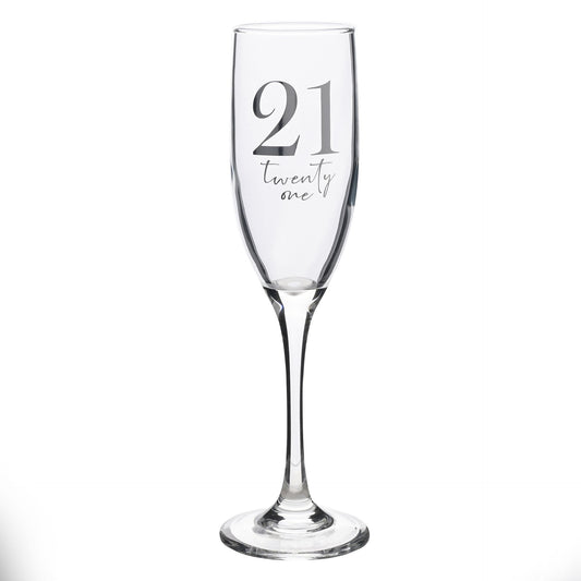 Widdop & Co. Milestones 21st Champagne Flute