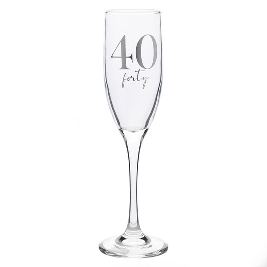 Widdop & Co. Milestones 40th Champagne Flute