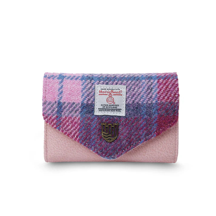 Islander Pink and Blue Tartan Small Clasp Purse