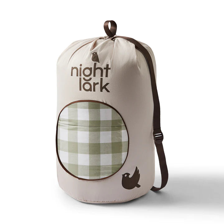 Night Lark® Olive Gingham Coverless Duvet Set 10.5tog