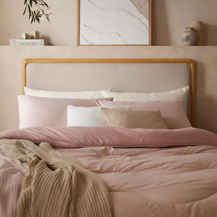 Night Lark® Dusky Rose Soft Weave Coverless Duvet Set 10.5tog