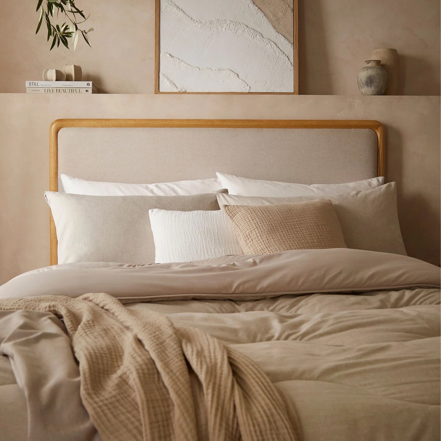 Night Lark® Natural Oat Soft Weave Coverless Duvet Set 10.5tog