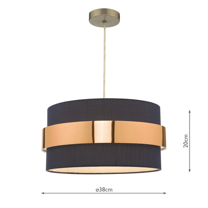 Dar Oki Easy Fit Navy Blue Shade with Copper Band