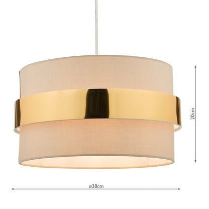 Dar Oki Easy Fit Shade Taupe With Gold Band