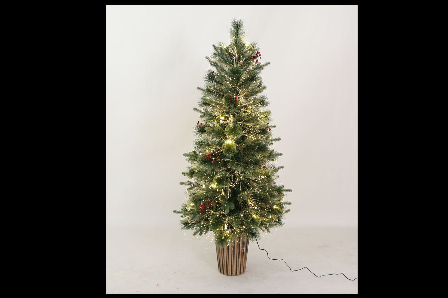Festive Fibre Optic Berwick Pine Tree in Pot