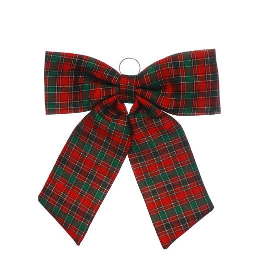 Festive Tartan Velvet Bow