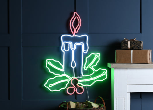 Festive Neon Flex Candle