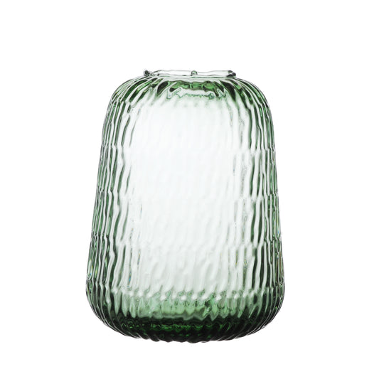 Otters Brook Organic Pattern Green Glass Open Top Jar (23cm)
