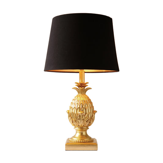 Dar Pineapple Table Lamp Gold With Shade