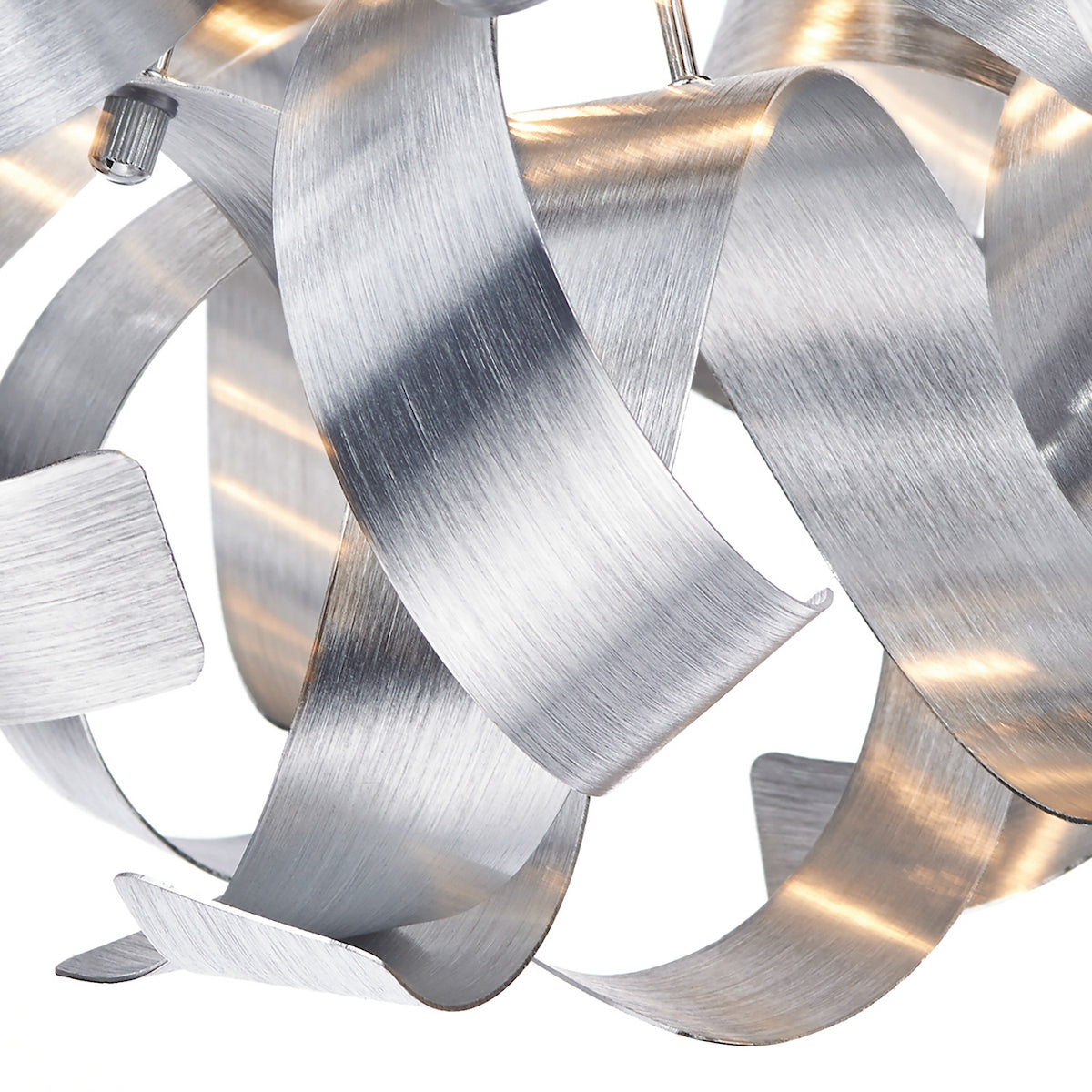 Dar Rawley 4 Light Flush Brushed Aluminium 40cm
