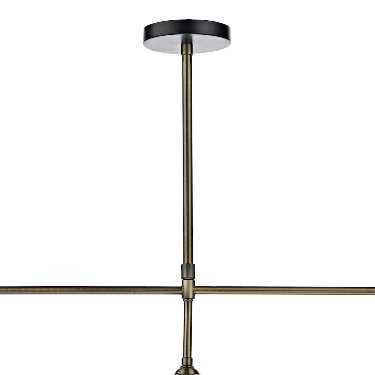 Dar Ray 3 Light Bar Pendant Antique Brass Clear