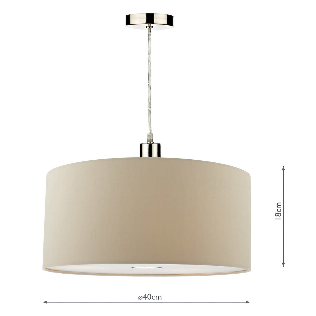 Dar Ronda Ecru Faux Silk Easy Fit Shade 40cm