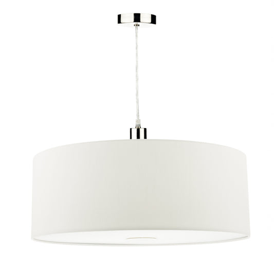 Dar Ronda White Faux Silk Easy Fit Shade 60cm