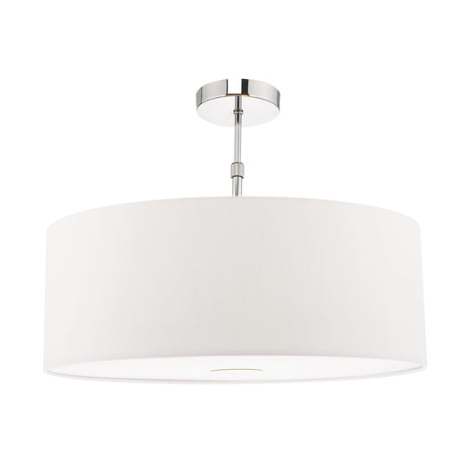 Dar Ronda White Faux Silk Easy Fit Shade 60cm