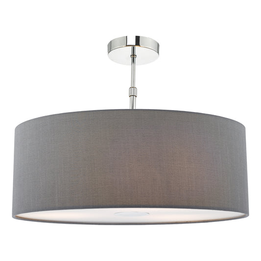Dar Ronda Grey Faux Silk Easy Fit Shade 60cm
