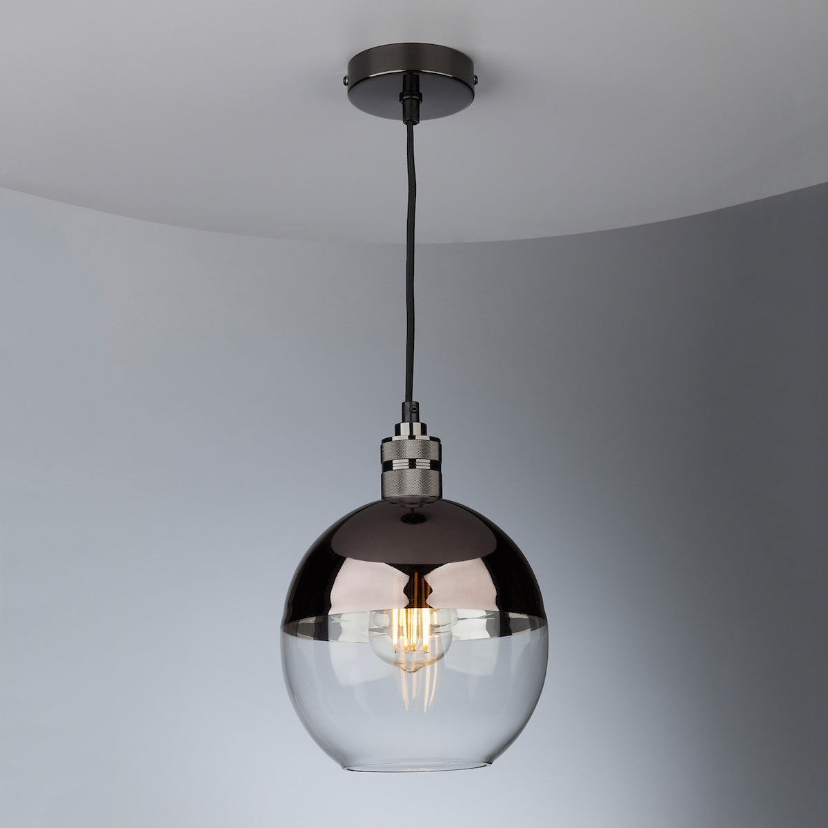 Dar Rue Easy Fit Pendant Glass Bronze