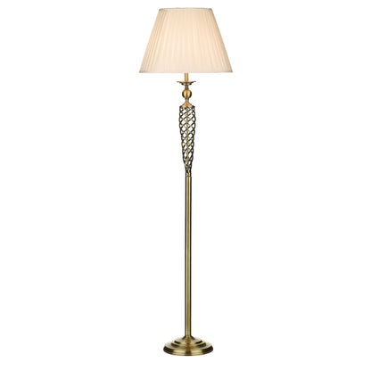 Dar Siam Floor Lamp Antique Brass With Shade