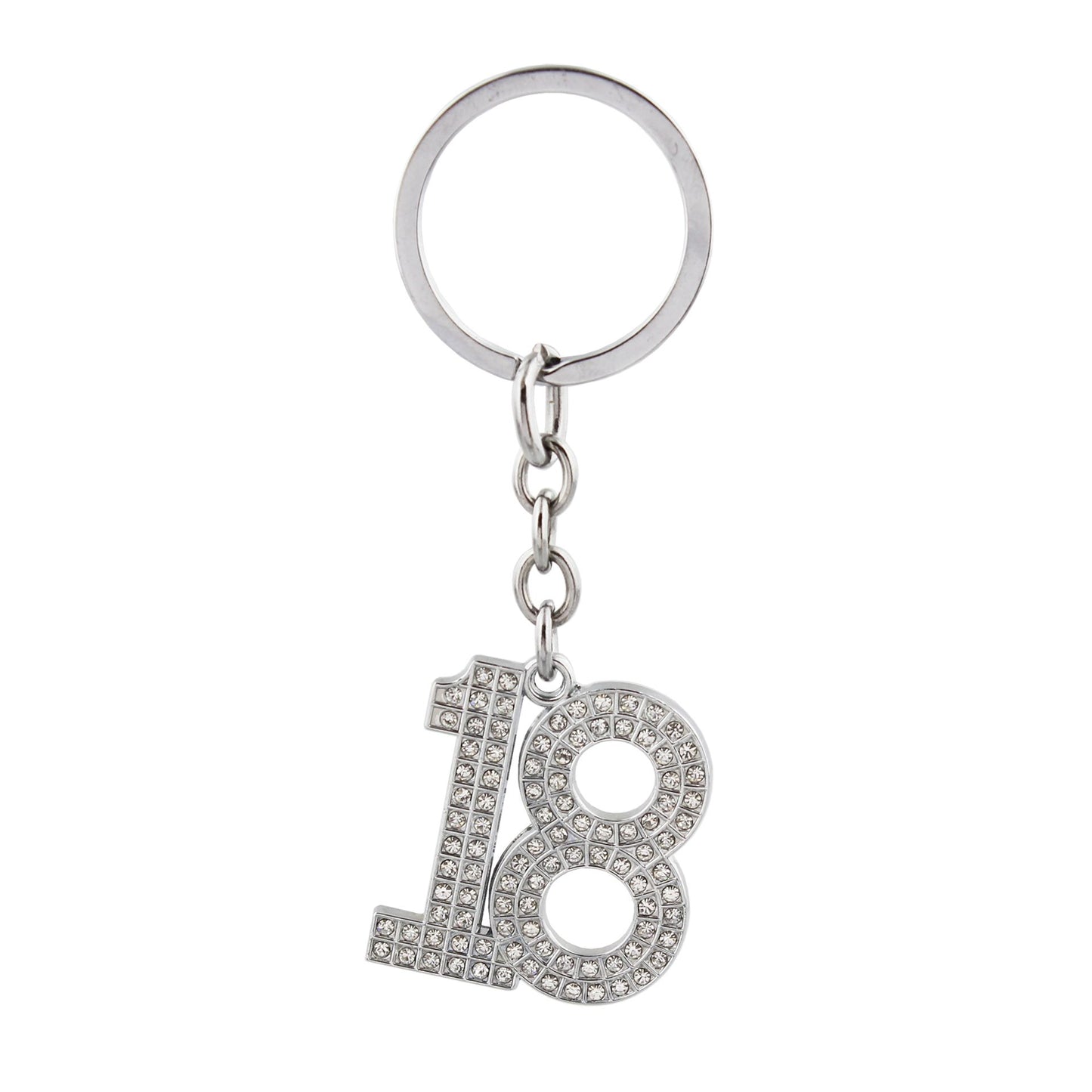Widdop & Co. Milestones 18th Crystal Keyring