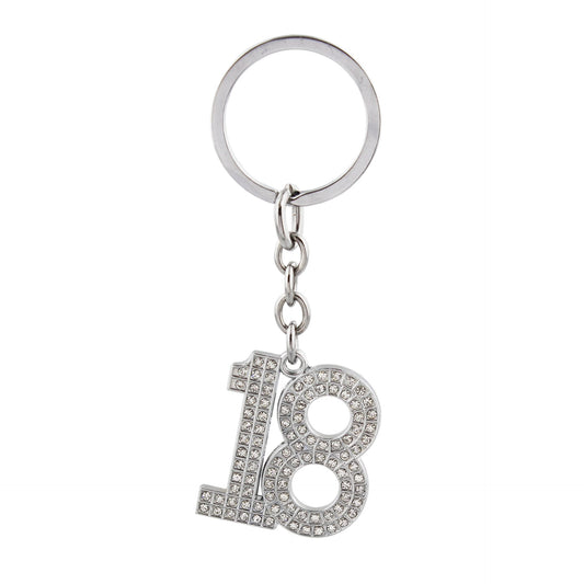 Widdop & Co. Milestones 18th Crystal Keyring