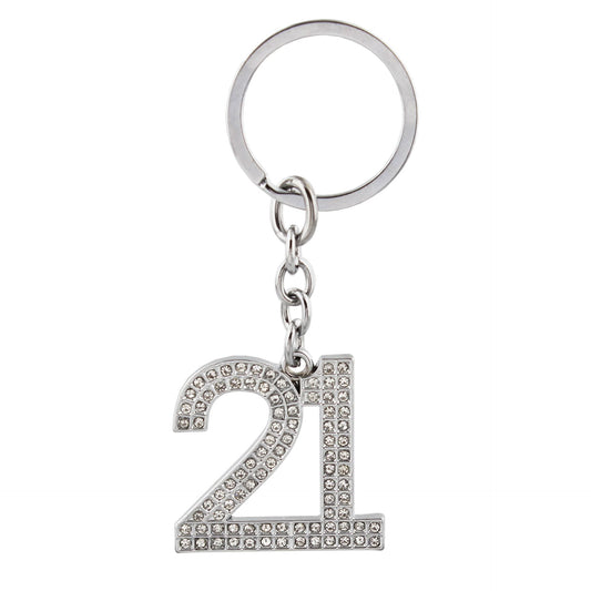 Widdop & Co. Milestones 21st Crystal Keyring
