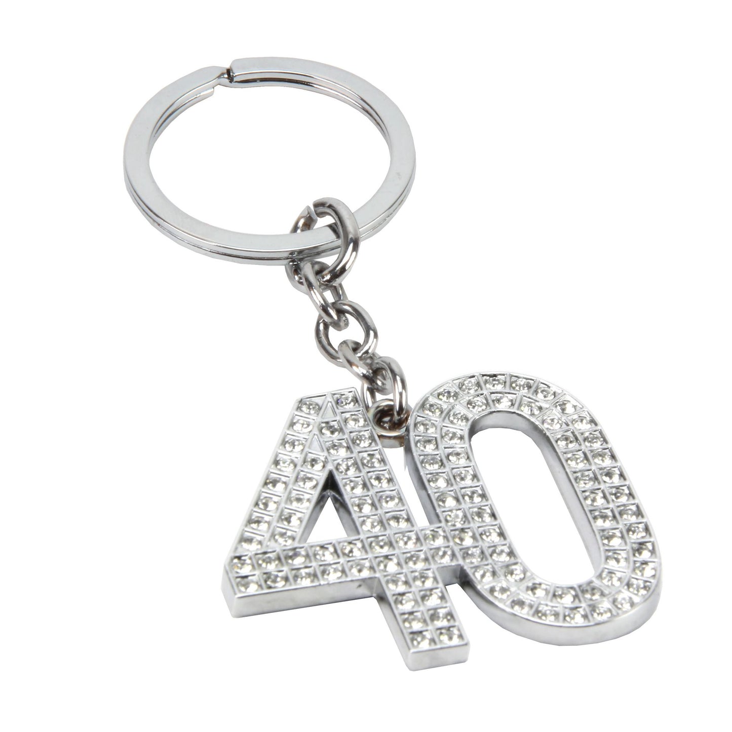 Widdop & Co. Milestones 40th Crystal Keyring