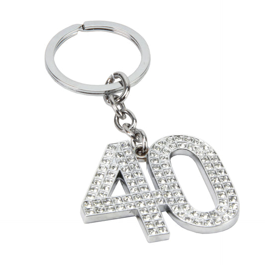 Widdop & Co. Milestones 40th Crystal Keyring