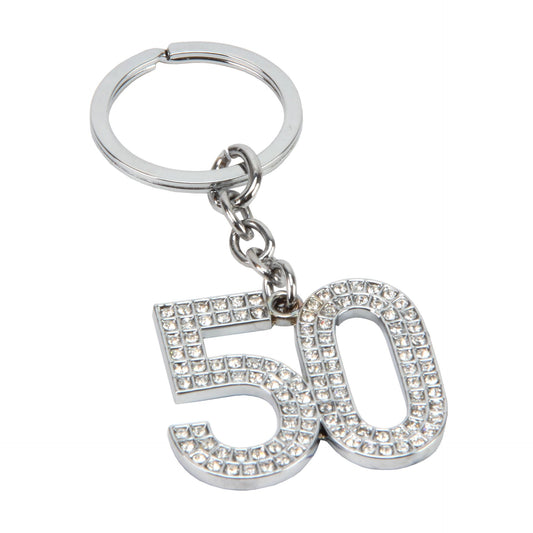 Widdop & Co. Milestones 50th Crystal Keyring