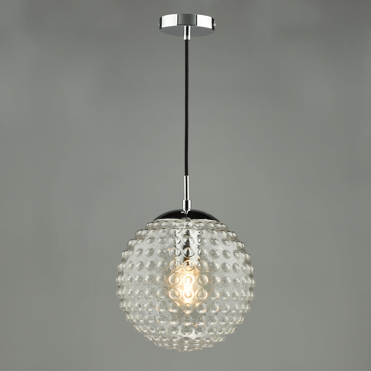 Dar Hobnail Easy Fit Shade Clear Glass 25cm