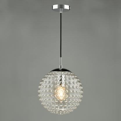 Dar Hobnail Easy Fit Shade Clear Glass 25cm