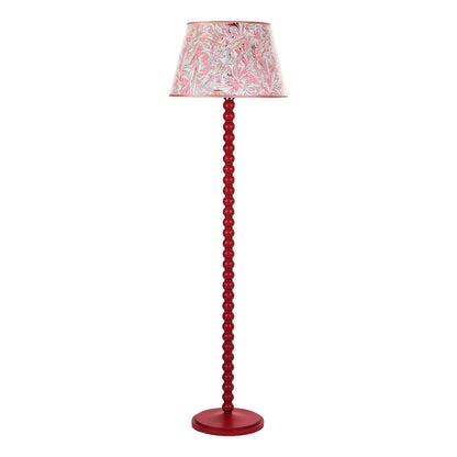 Dar Spool Floor Lamp Gloss Red Base Only
