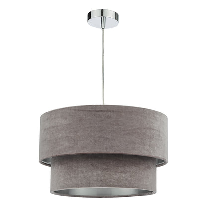 Dar Suvan Easy Fit Teired Velvet Shade Mink With Silver Lining