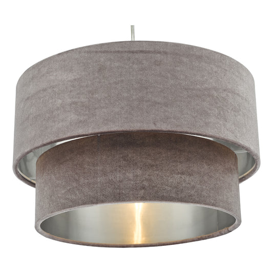 Dar Suvan Easy Fit Teired Velvet Shade Mink With Silver Lining