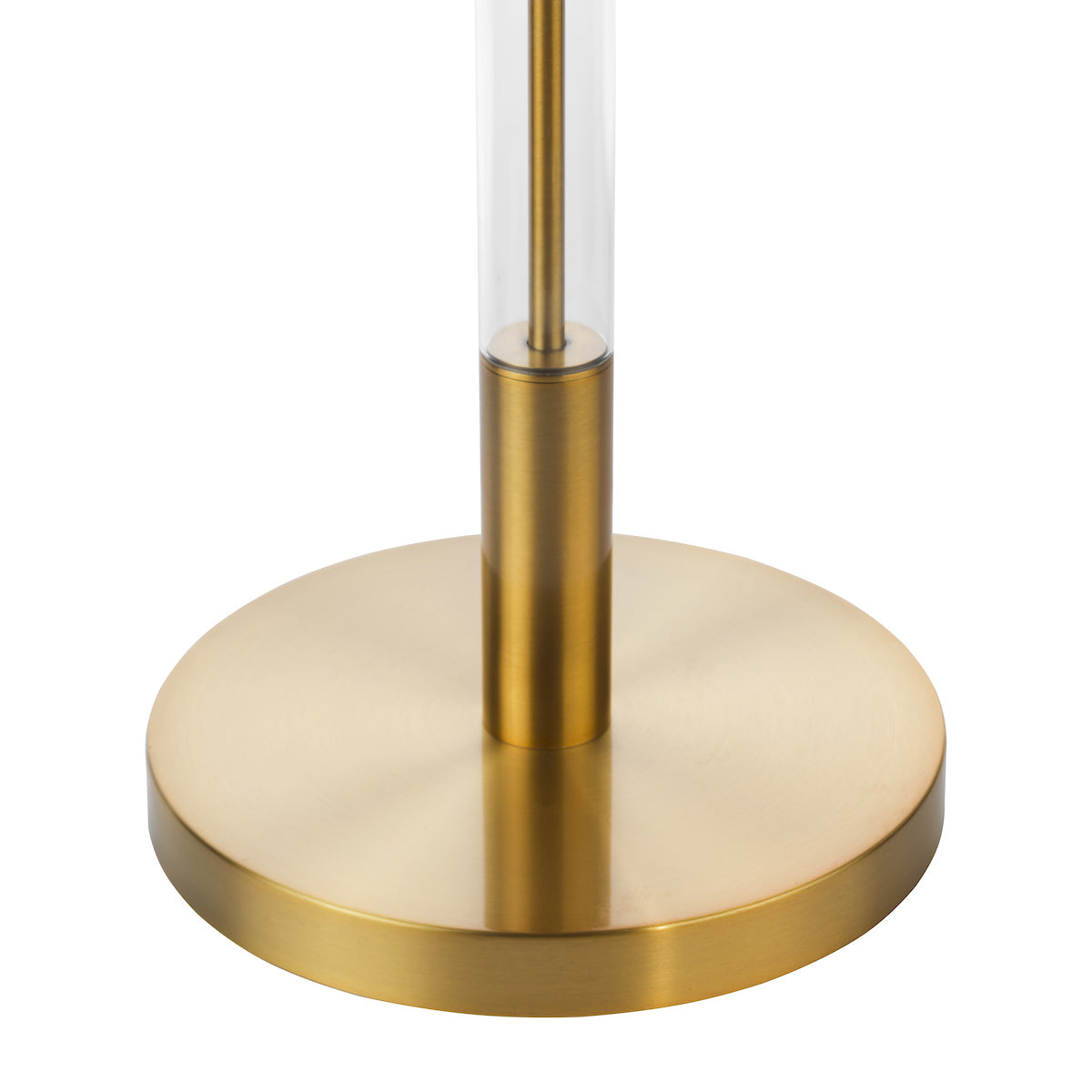 Dar Sylvester Floor Lamp Antique Brass and Glass Base Only