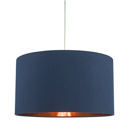 Dar Timon Navy Blue Faux Silk Easy Fit Shade 40cm