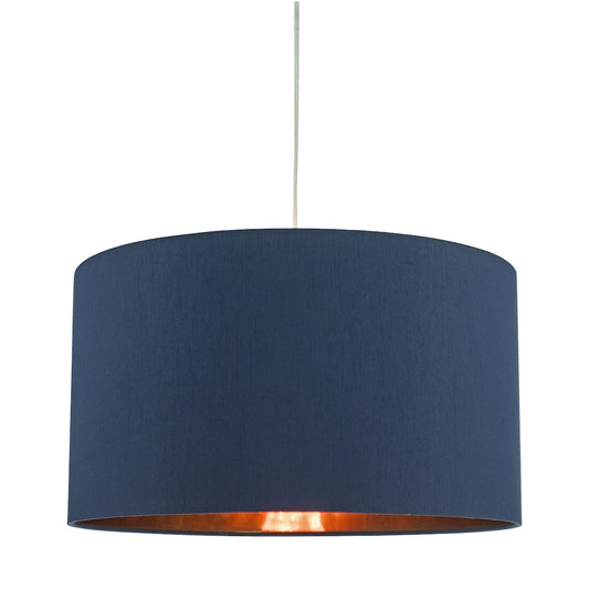 Dar Timon Navy Blue Faux Silk Easy Fit Shade 40cm