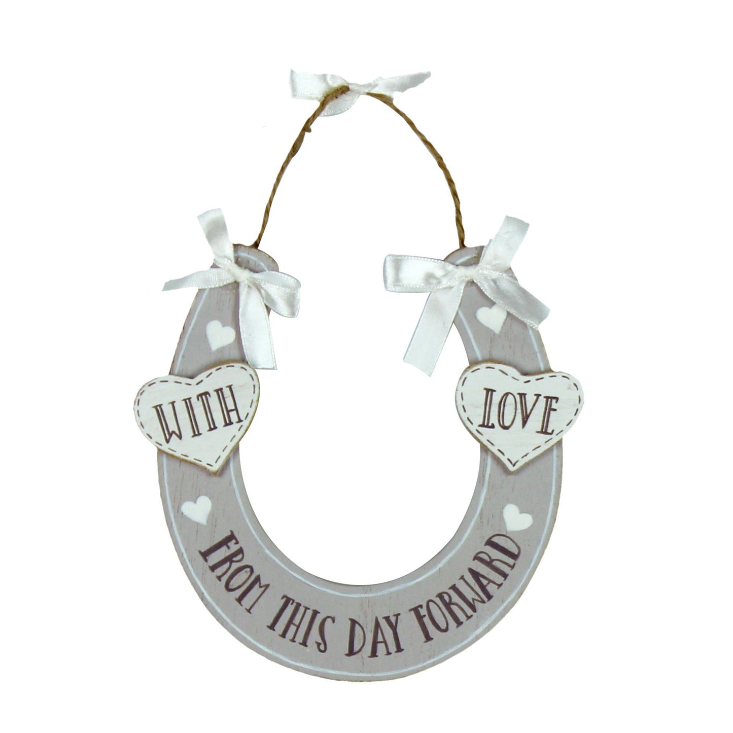 Widdop & Co. Love Story Horseshoe in Grey - From This Day Forward
