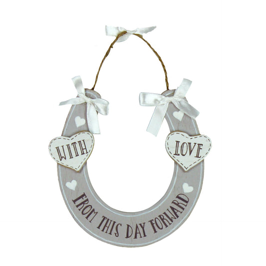 Widdop & Co. Love Story Horseshoe in Grey - From This Day Forward