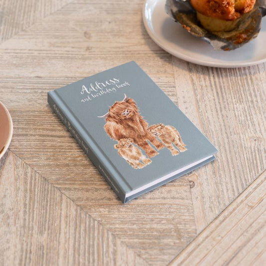 Wrendale Designs 'The Highlander' Highland Cow Address Book