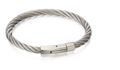 Fred Bennett Twisted Steel Wire Cable Bracelet
